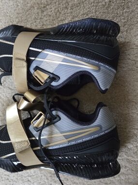 Nike Weightlifting Shoes in Black and Gold